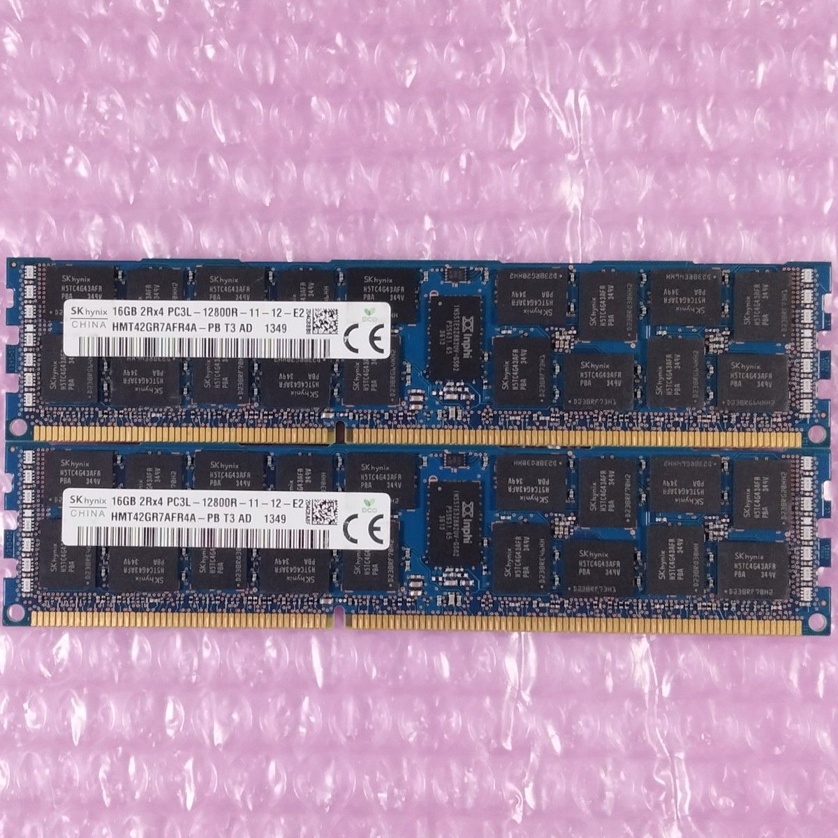 動作確認済】SK Hynix DDR3-1600 計32GB (16GB×2枚) PC3L-12800R ECC