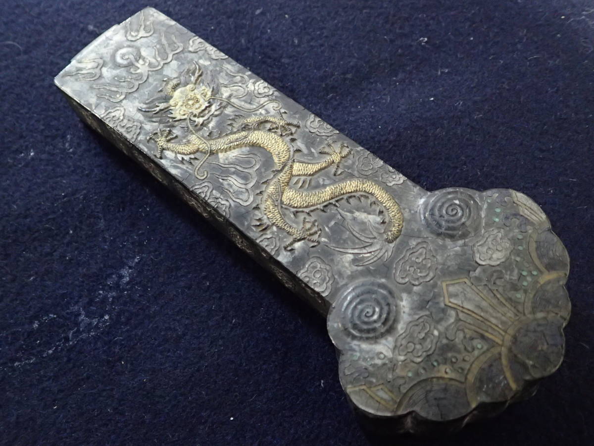清朝御墨 御賜墨の一部 如意墨(B) 康煕年製 安値出品 art-school.ks.ua