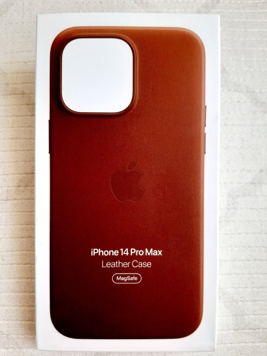 Apple純正 iPhone14promaxレザーケース　アンバー_画像1