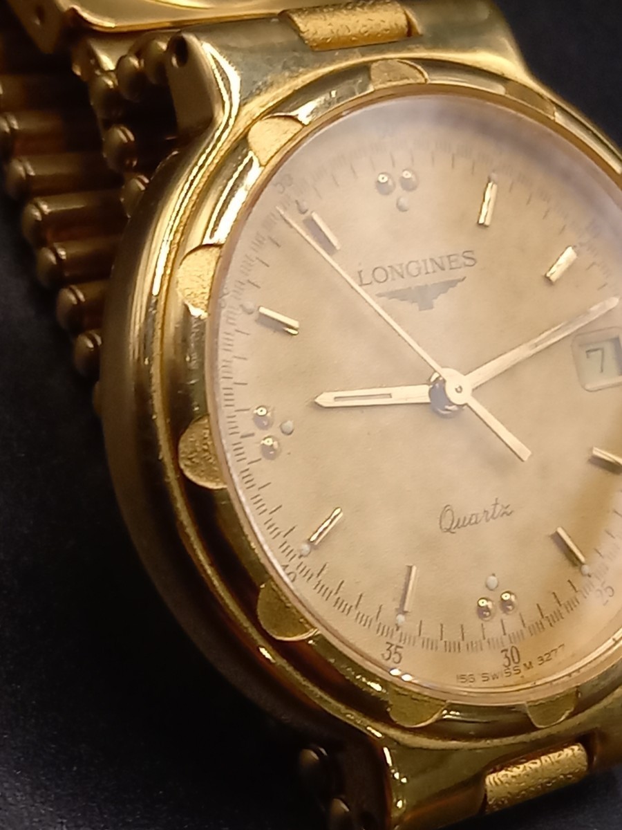 腕時計メンズ電池交換済みロンジンLONGINESアナログQuartz中古 腕時計メンズ電池交換済みロンジンLONGINESアナログQuartz中古