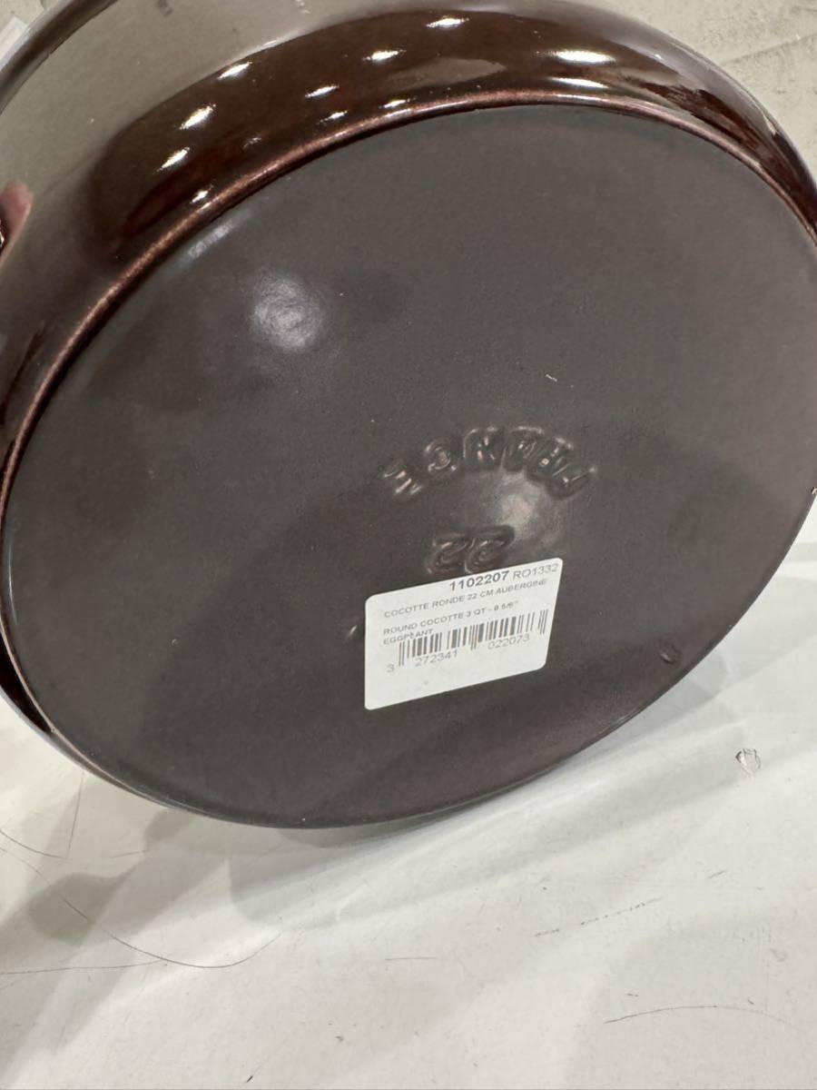 ★ staub ストウブ ピコ ココット ラウンド 22cm 両手鍋 中古品 0118SA_画像6