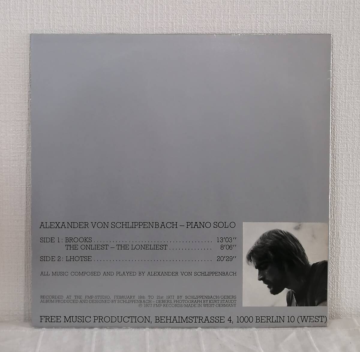 ジャズLP★ ALEXANDER VON SCHLIPPENBACH PIANO SOLO 独盤 FMP0430 アレクサンダー・フォン・シュリッペンバッハ_画像2