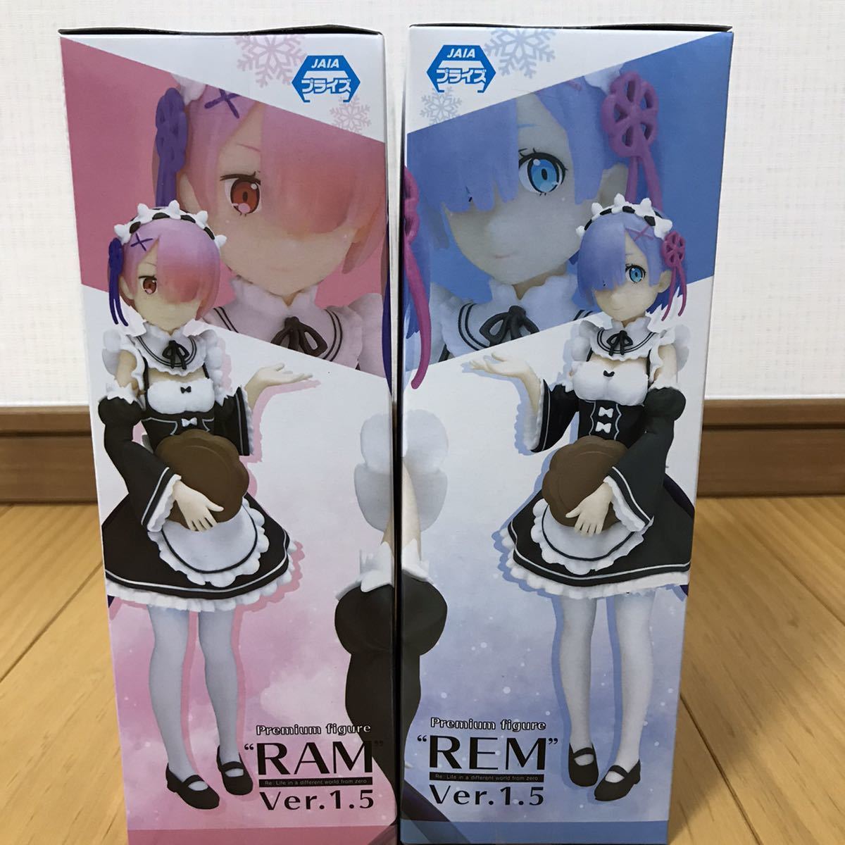 Re:ゼロから始める異世界生活 プレミアムフィギュア レム & ラム Ver.1.5 2種セット 新品未開封 リゼロ PM フィギュア _画像3