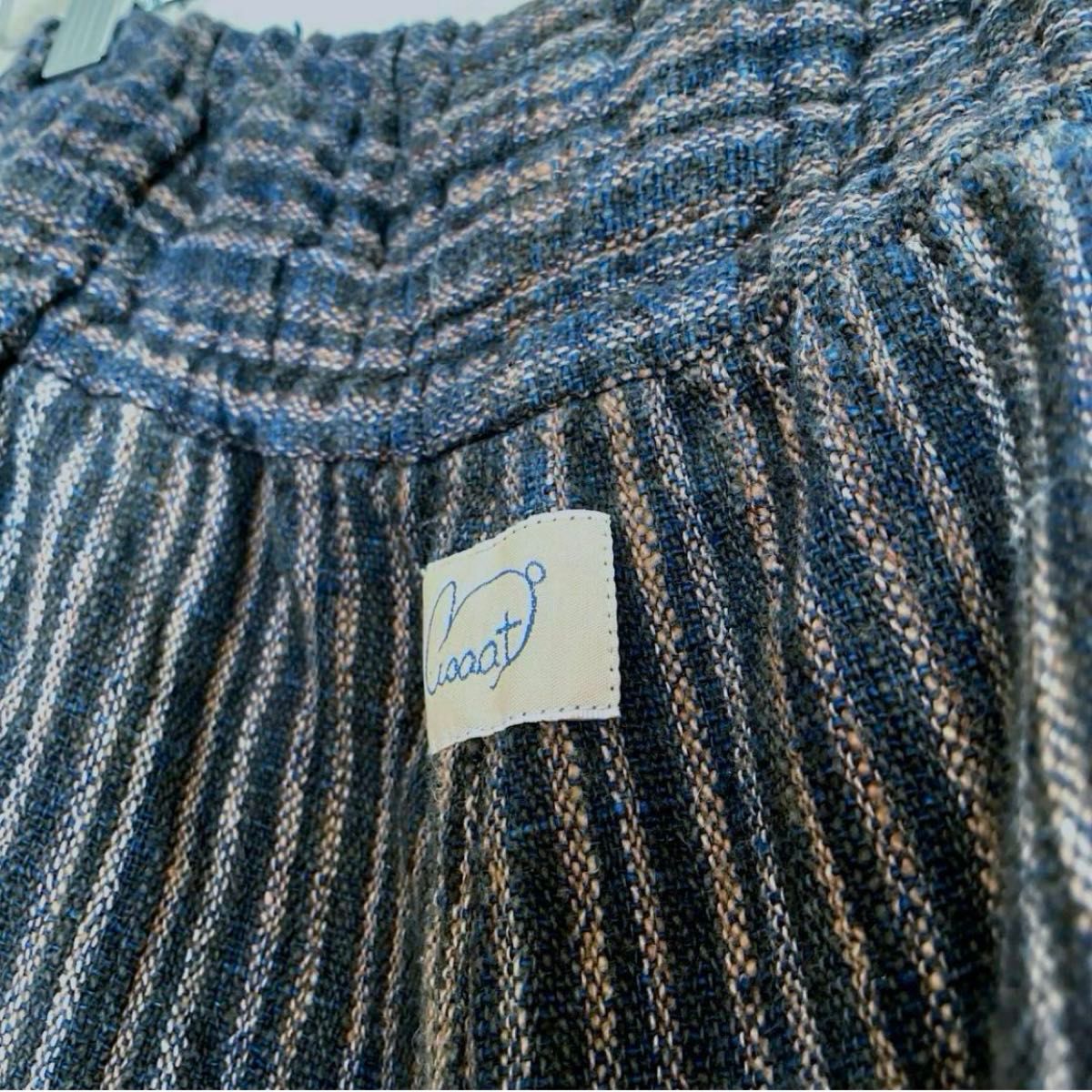 美品 うさとの服 麻綿 ピエロパンツ 男女 藍染 草木染 usaato 美品 うさとの服 麻綿 ピエロパンツ 男女 藍染 草木染 usaato