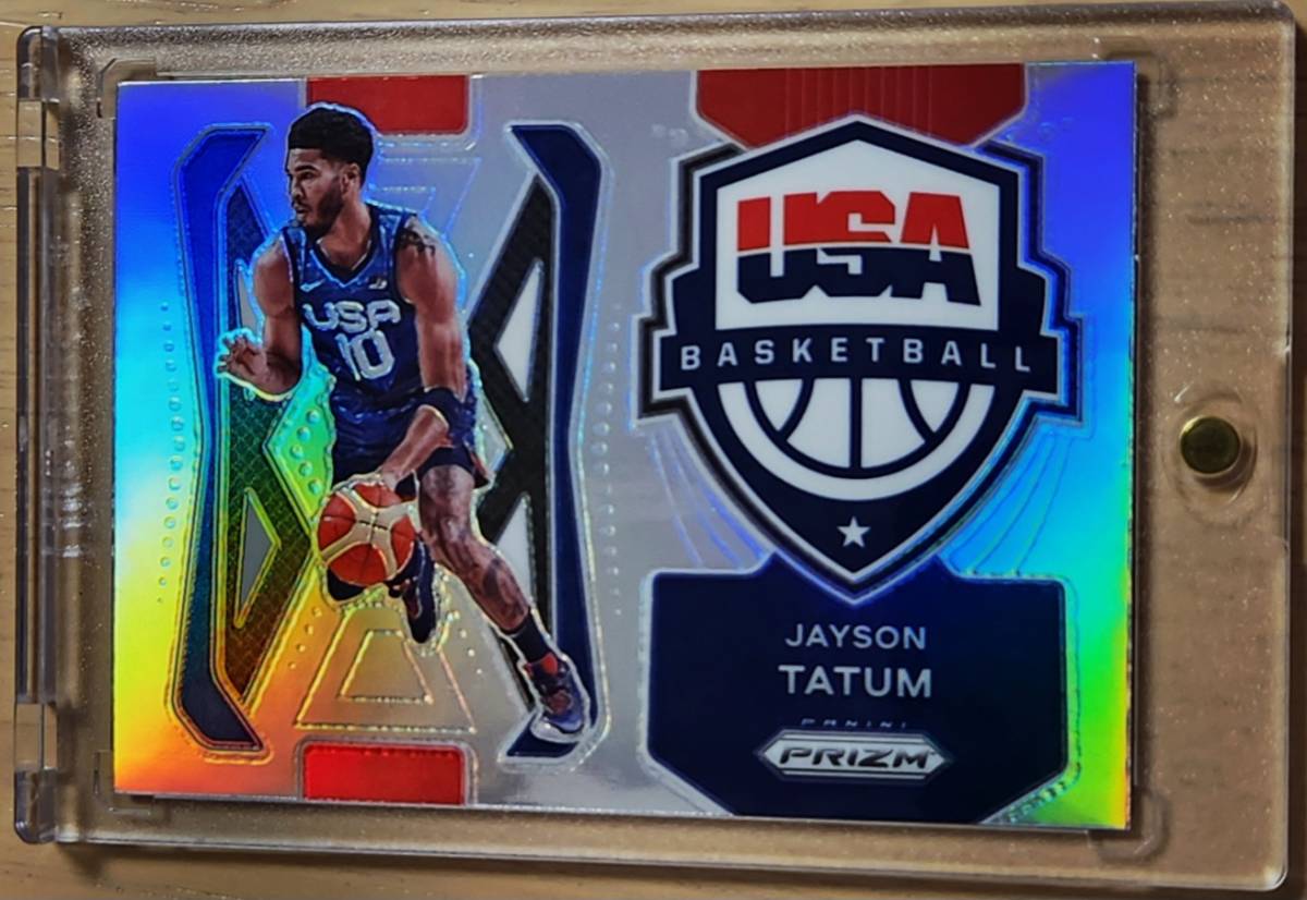 2021 -22 Panini Prizm Silver JAYSON TATUM USA / ジェイソン テイタム Refractor Holo _画像4