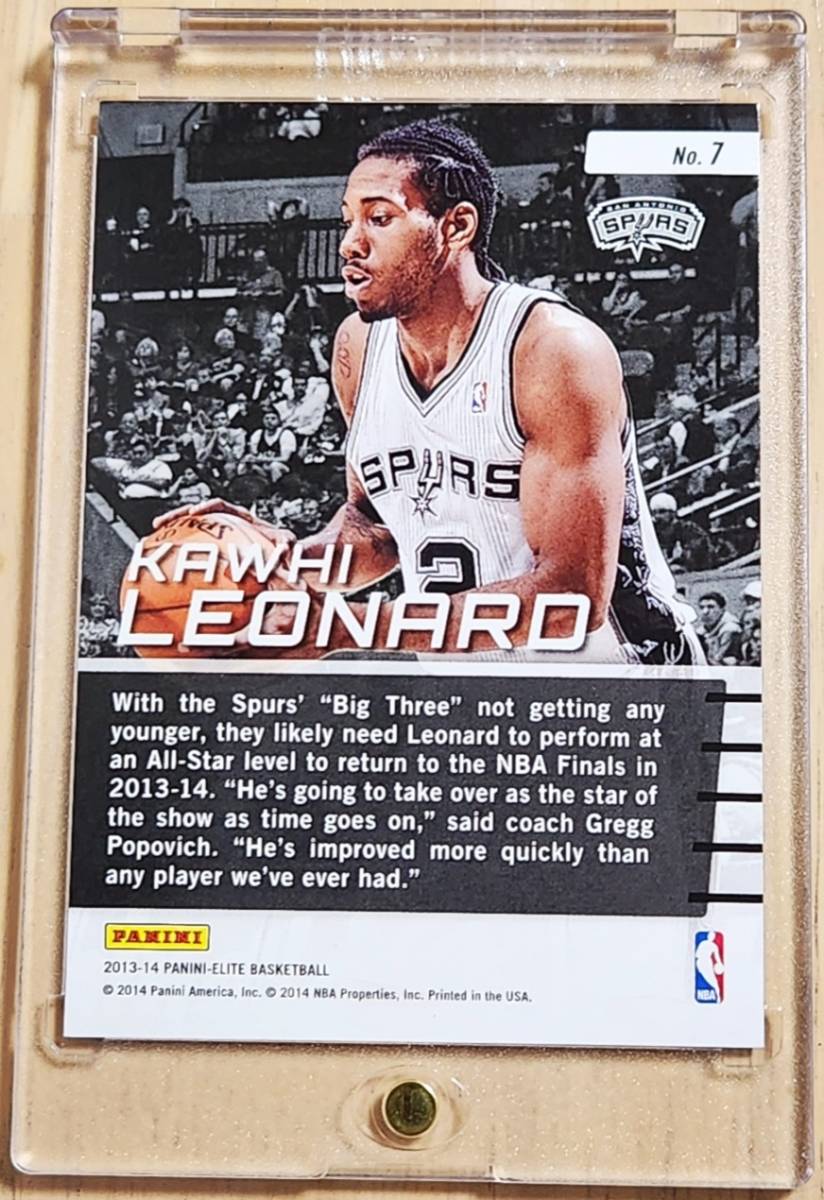 24枚限定 2013 -14 Panini Elite Franchise Future KAWHI LEONARD / カワイ レオナード _画像3