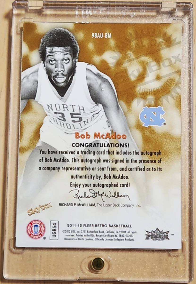 サイン 2011 -12 Fleer Retro Skybox BOB MCADOO Auto / ボブ マッカドゥー Autograph _画像3