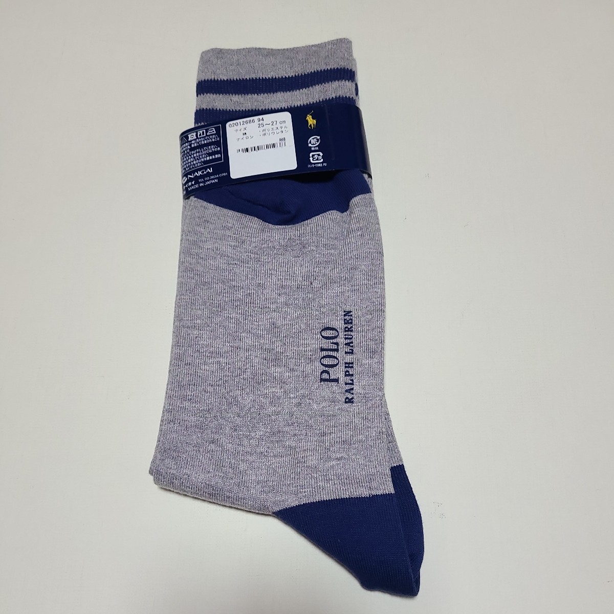 Polo Ralph Lauren Bear 1992 line socks socks Ralph Lauren 25~27 centimeter Polo Bear gray 