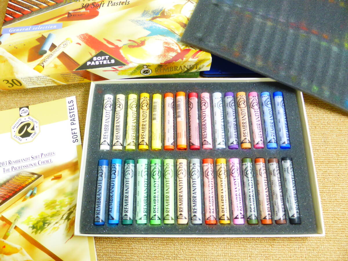 ●画材●REMBRANDT レンブラント ソフトパステル 30色 FABER CASTELL ファーバーカステル 24色 水彩色鉛筆 サクラマット水彩12色●の画像2