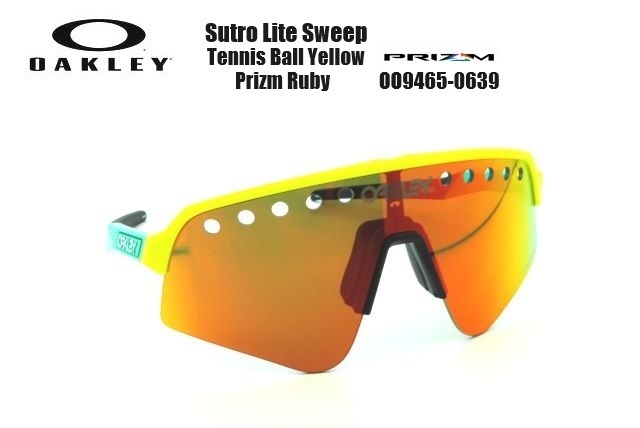 オークリー OAKLEY Sutro Lite Sweep OO9465-0639 サングラス Tennis Ball Yellow/Prizm Ruby