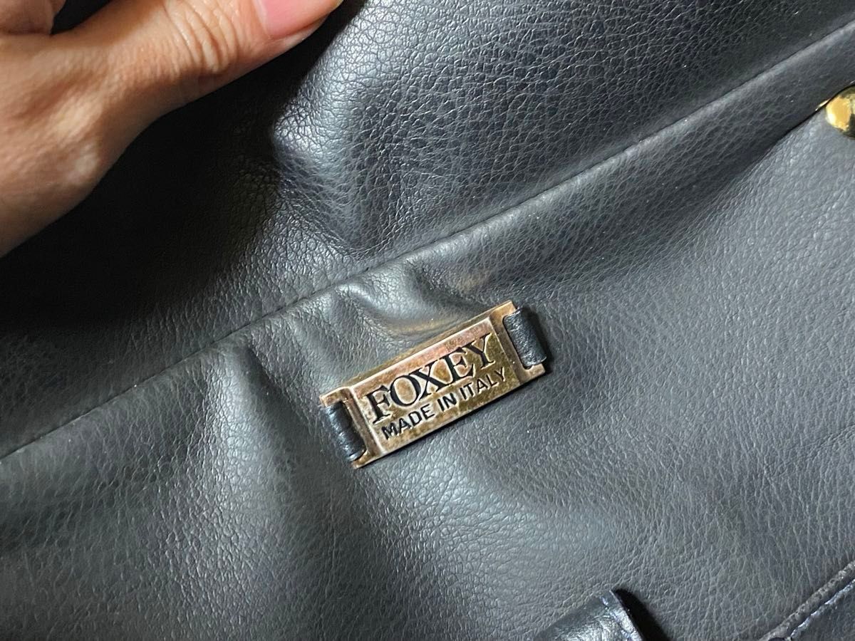 希少品 FOXEY フォクシー 型押しレザー 本革 ボストンバッグ 希少品 FOXEY フォクシー 型押しレザー 本革 ボストンバッグ