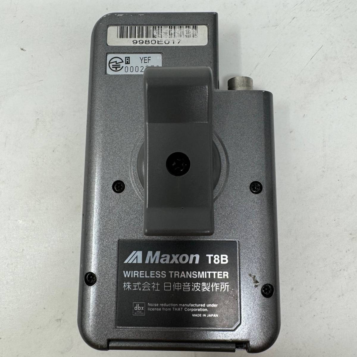 MAXON T8B ワイヤレストランスミッター 小型マイク ケーブル セット 日本製 マクソン 2_画像7