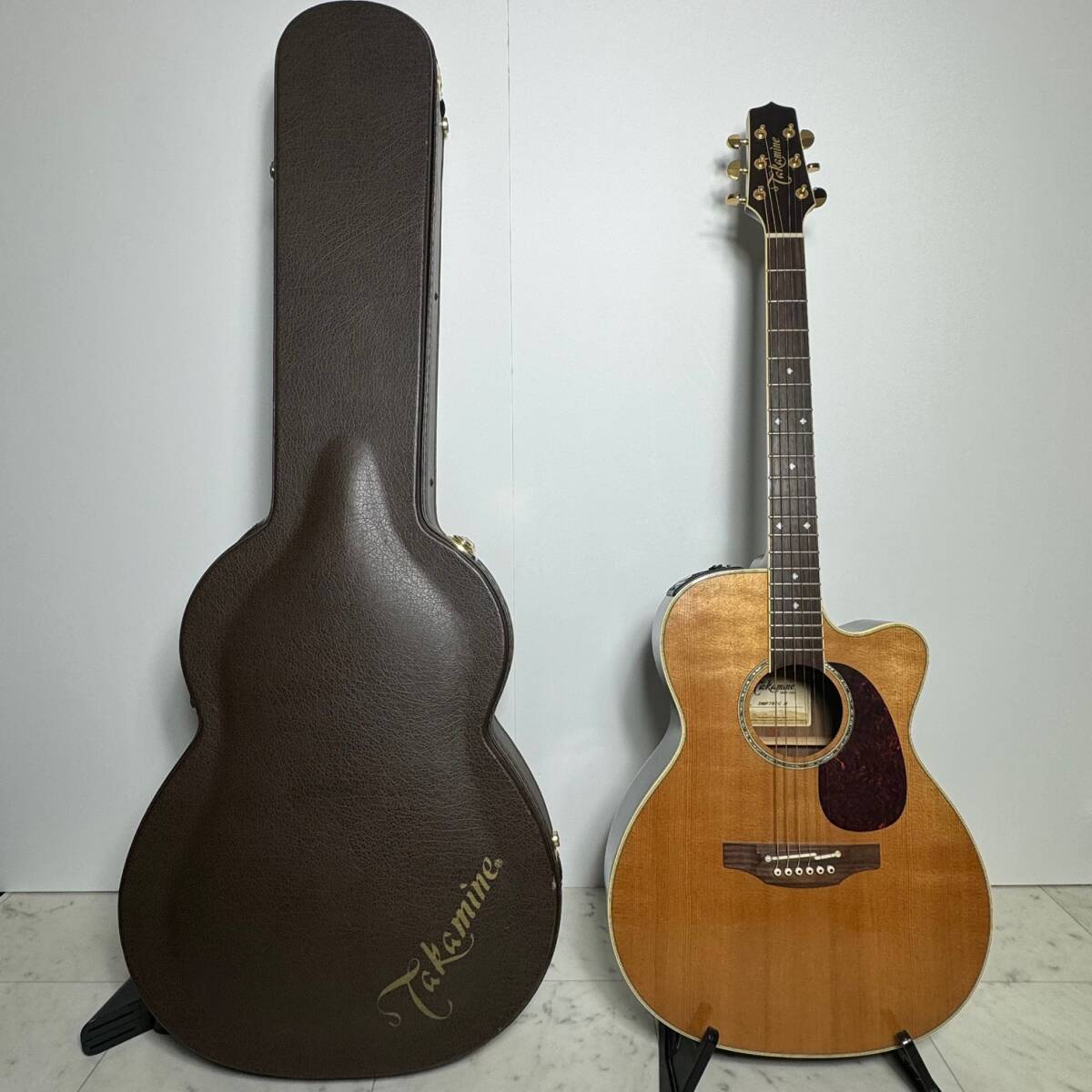 美品 Takamine DMP761C N エレアコ アコースティックギター 日本製 ナチュラル タカミネ ハードケース 付属品付_画像3