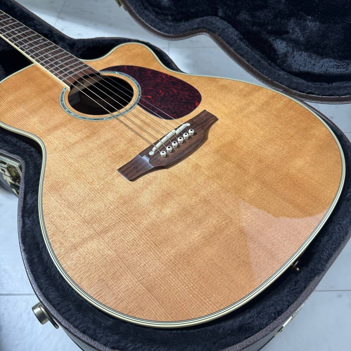 美品 Takamine DMP761C N エレアコ アコースティックギター 日本製 ナチュラル タカミネ ハードケース 付属品付_画像5