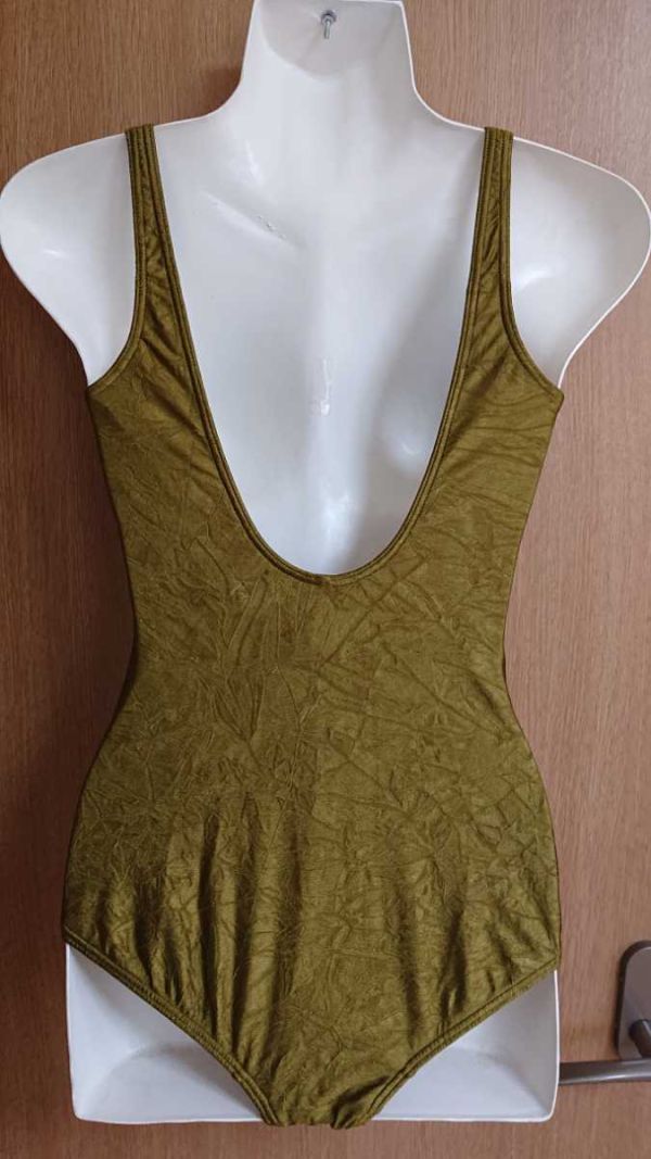 ☆CHARLE☆光沢あり☆カーキ系ワンピース水着☆9M・B☆日本製☆総裏地あり☆シャルレ☆_画像2
