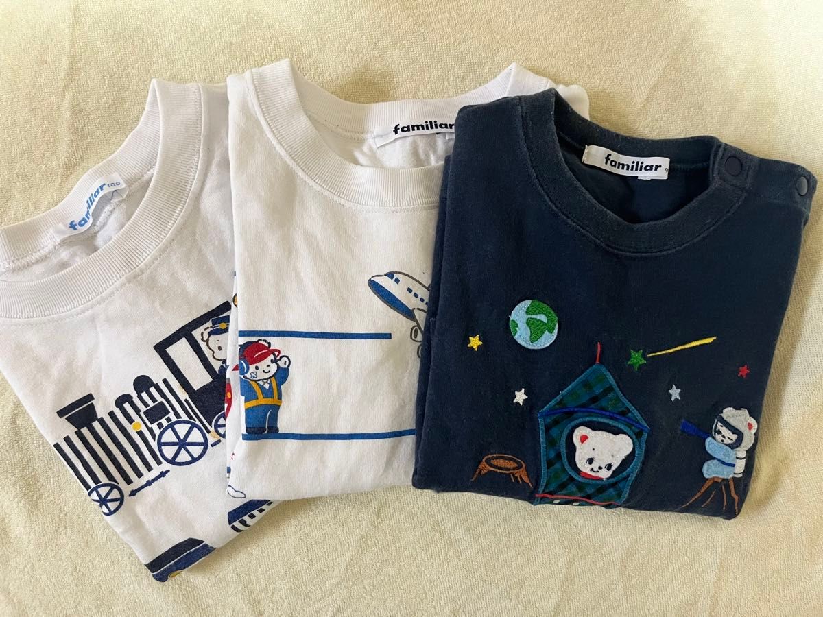 ファミリア 長袖Tシャツ セット おはなしTシャツ 70周年 100cm ファミリア 長袖Tシャツ セット おはなしTシャツ 70周年 100cm