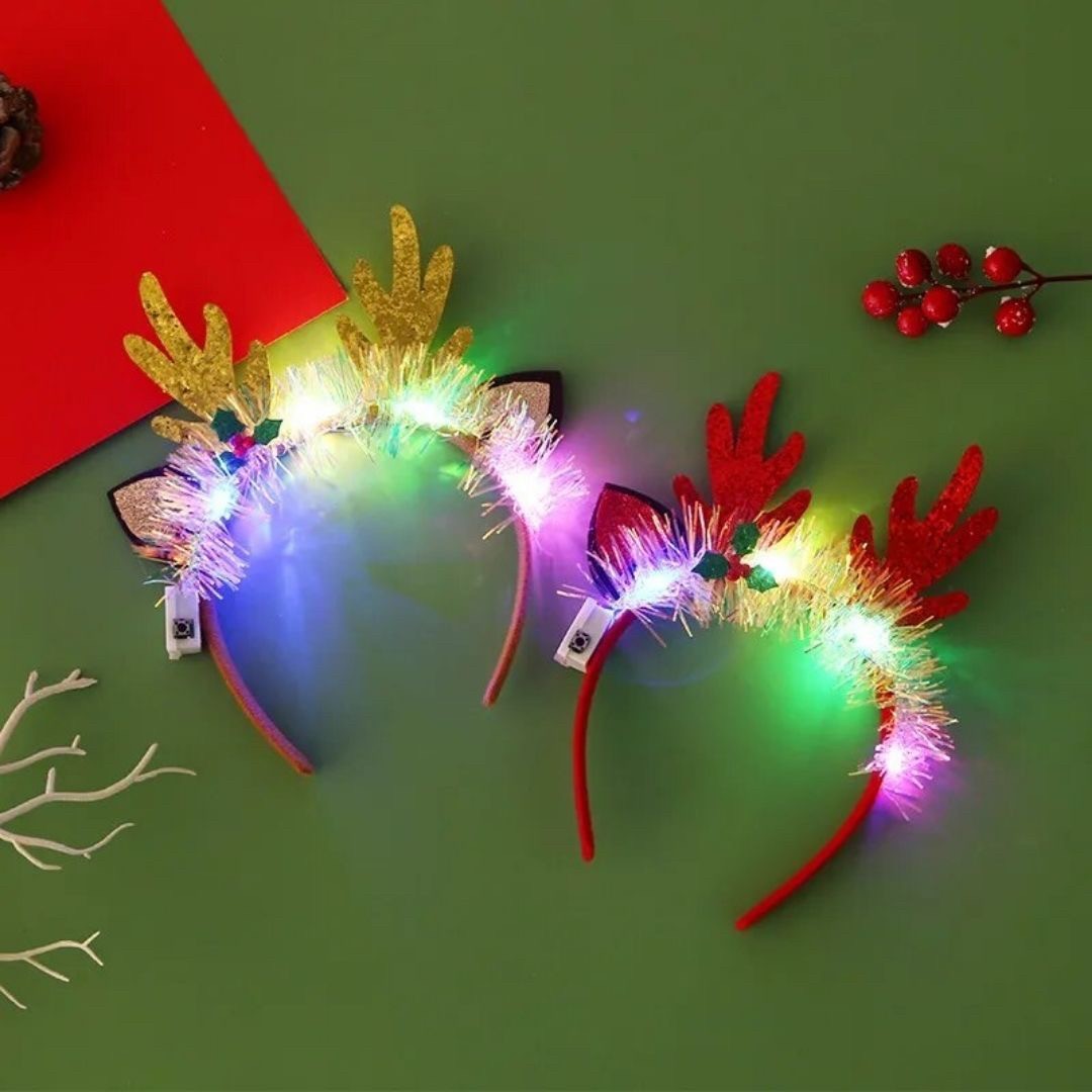 【金角トナカイ】カチューシャ 光る クリスマスツリー アメ トナカイ 全6種類 パーティ イベント コスプレ 女の子 大人 子供_画像5