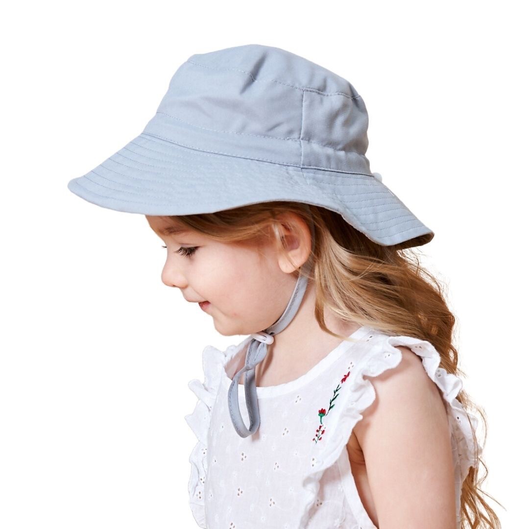 【S】【ネイビー】帽子 ツバ広帽子 子ども用 キッズ あご紐調整 選べる8カラー 2サイズ UPF50+ 紐付き 公園 帽 かわいい 韓国ファッション_画像9