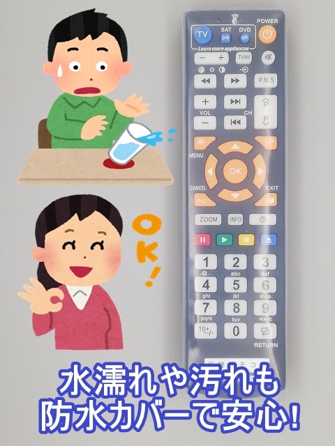 【代替リモコン108】防水カバー付 COMTEC フルセグチューナー 互換 送料無料 (WGA8800 WGA8000 WGA3500 WGA3000 DTW1500 GY4010 GY2010用)_画像4