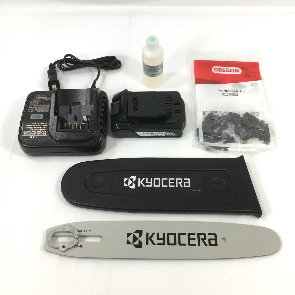 【未使用】京セラ 充電式チェンソー BCS-1800L1 剪定 枝打ち 丸太切断 電動ノコギリ KYOCERA_画像6