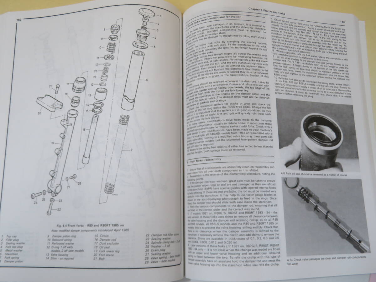 【中古】洋書　BMW　2‐valve Twins　1970 to 1993　Owners Workshop Manual　Haynes　B5 T620_画像4