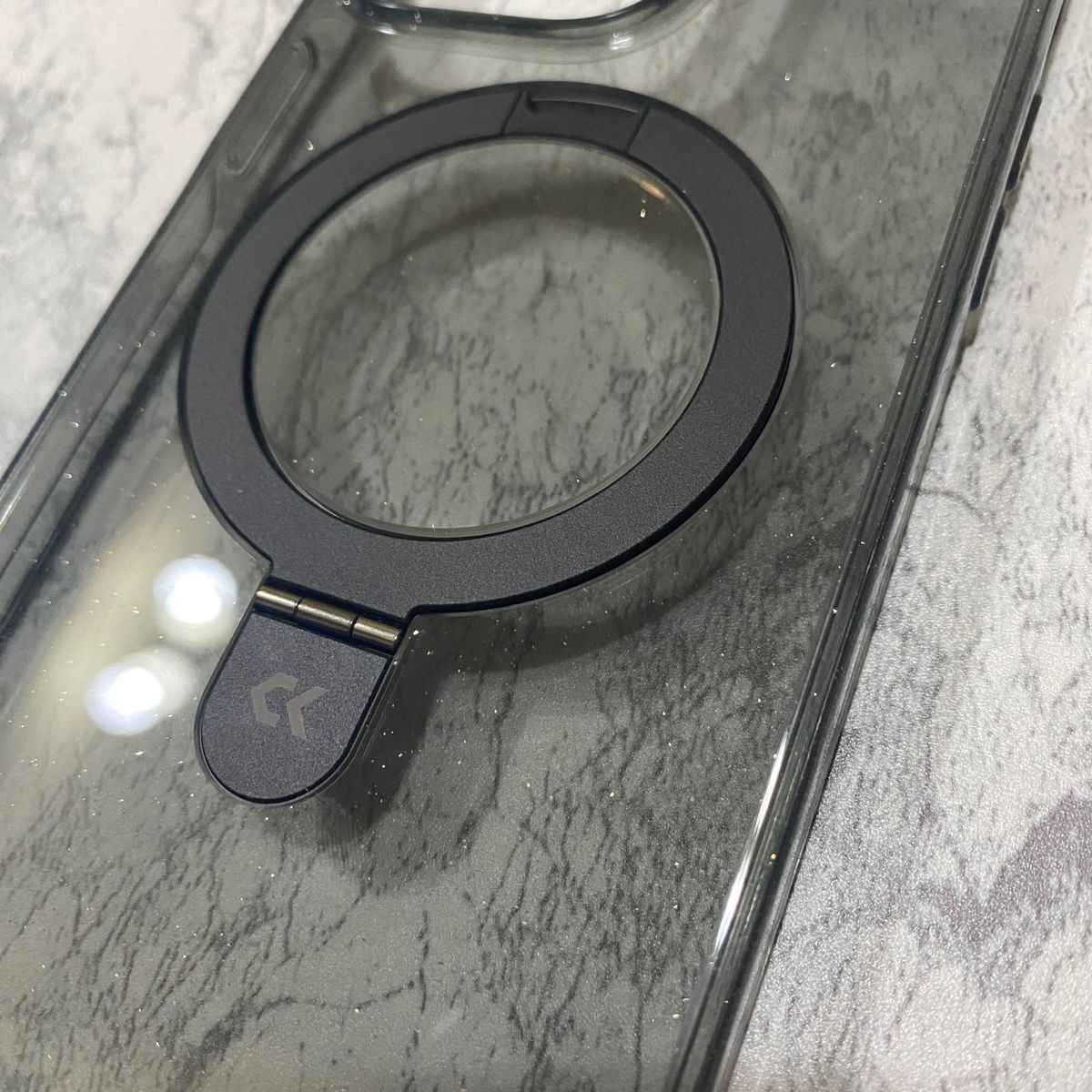 【Magsafe対応 】CASEKOO iPhone14ProMaxケース　人気　充電　ブラック　ラメ入り カバー スマホケース 