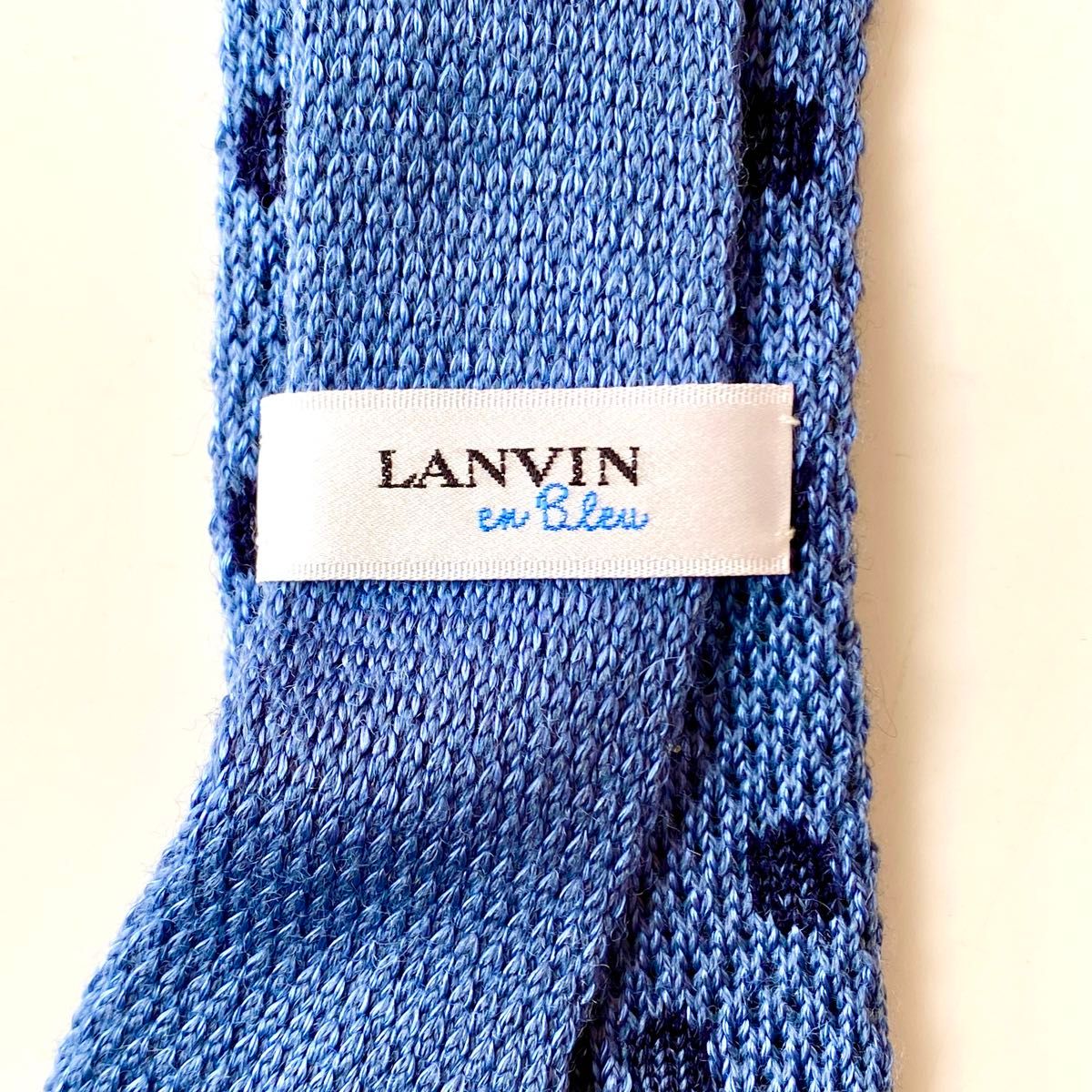 ランバンオンブルー（LANVIN en Bleu）ウール&シルク ニットネクタイ