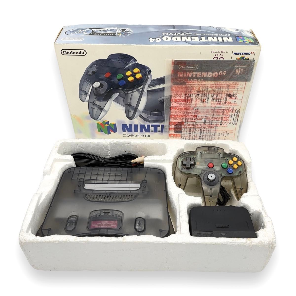 希少品 ニンテンドー64 本体 クリアグレー JUSCO ジャスコ限定 完品 動作確認済 任天堂64 Nintendo64 N64