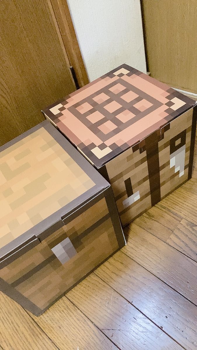 マインクラフト　箱　紙製　クリーパー　チェスト　インテリア　プレゼント　ボックス　BOX