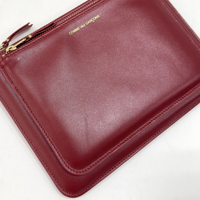 【美品】 Wallet COMME des GARCONS ウォレット コムデギャルソン OUTSIDE POCKET アウトサイドポケット ポーチ 大 / 8Z-MX051 / レッド_画像5