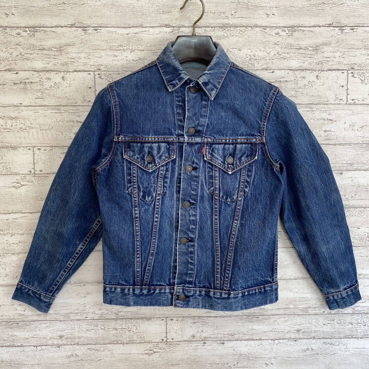 60's LEVI'S 70505 ビッグE ヴィンテージ デニムジャケット 推定サイズ38 色落ち◎ ボタン裏525 リーバイス オリジナル USA製_画像2