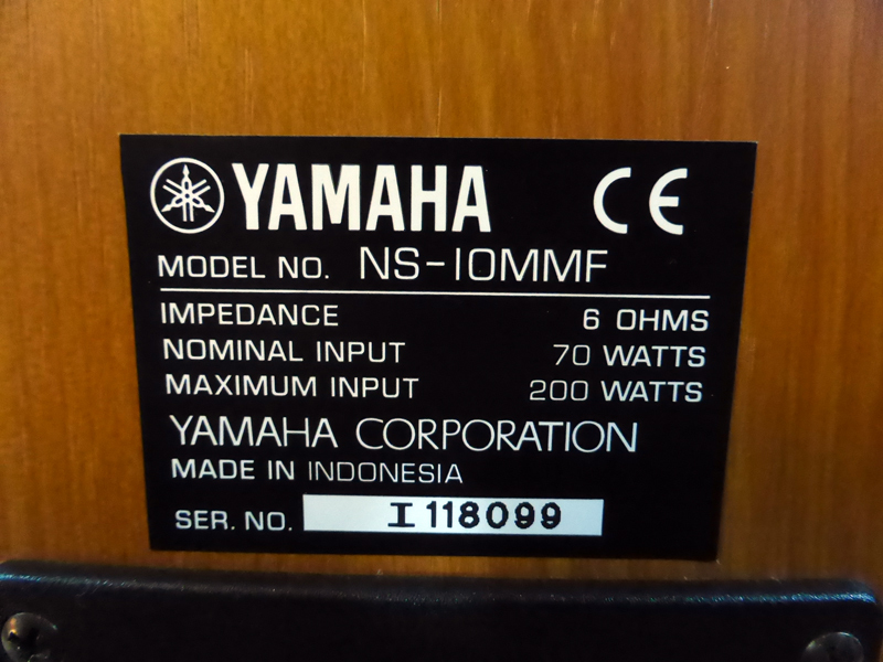 市内限定 引き取り可 YAMAHA ヤマハ NS-10MMF トールボーイスピーカー ホームシアター 2本1組 USED です_画像10