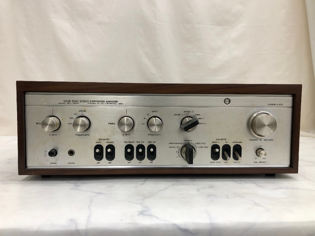 Y0852　ジャンク品　オーディオ機器　プリメインアンプ　LUXMAN　ラックスマン　L-505V_画像2