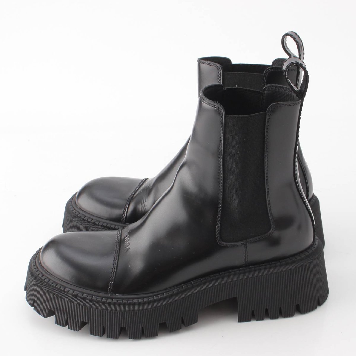 【バレンシアガ】Balenciaga TRACTOR 20MM スムースカーフスキン ハイカット サイドゴアブーツ ブラック 41 【中古】200649_画像3