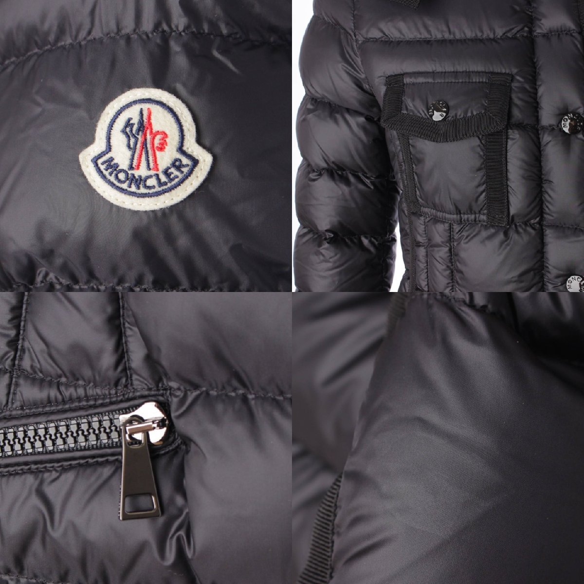 【モンクレール】Moncler　21年 HERMINE エルミンヌ ダウンコート アウター 1C511 ブラック 00 【中古】【正規品保証】200802_画像7