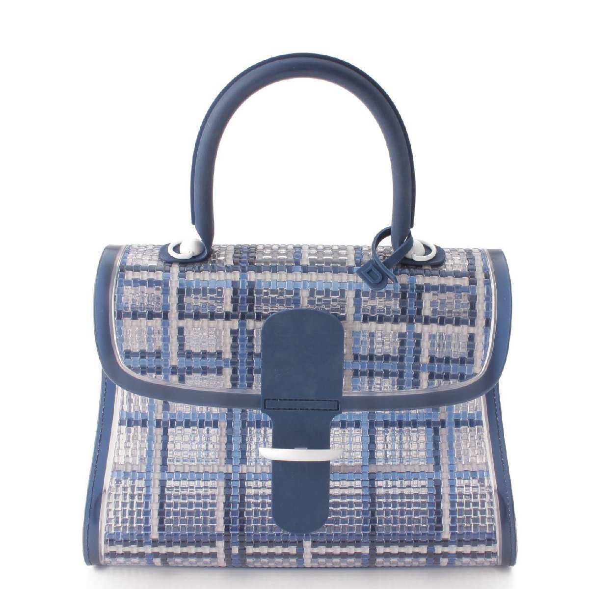 【デルヴォー】Delvaux　21SS限定 ブリヨンMM ドリーマー PVC ラバー ハンドバッグ AA0405ACQ049BLN ネイビー 【中古】200349_画像1