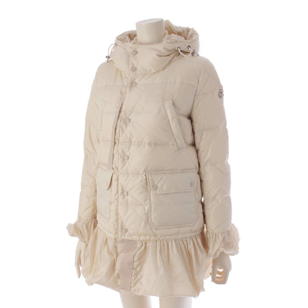 【モンクレール】Moncler　14年 SERRE ジップアップ フード ダウンジャケット アイボリー 00 【中古】【正規品保証】199839_画像2