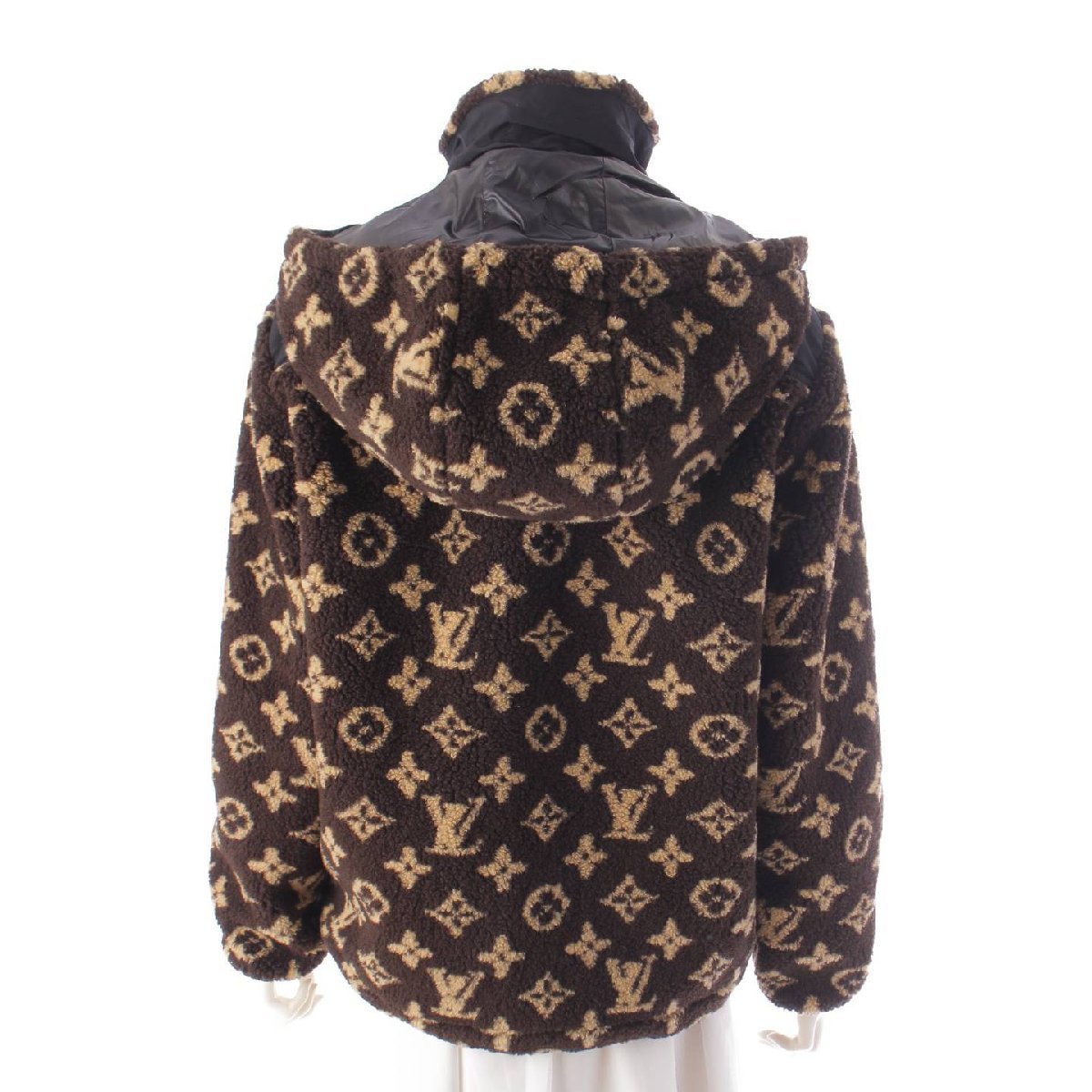 [ Louis Vuitton ]Louis Vuitton 23AW monogram fleece Parker boa jacket 1AAKAU Brown 34 [ used ][ regular goods guarantee ]201158