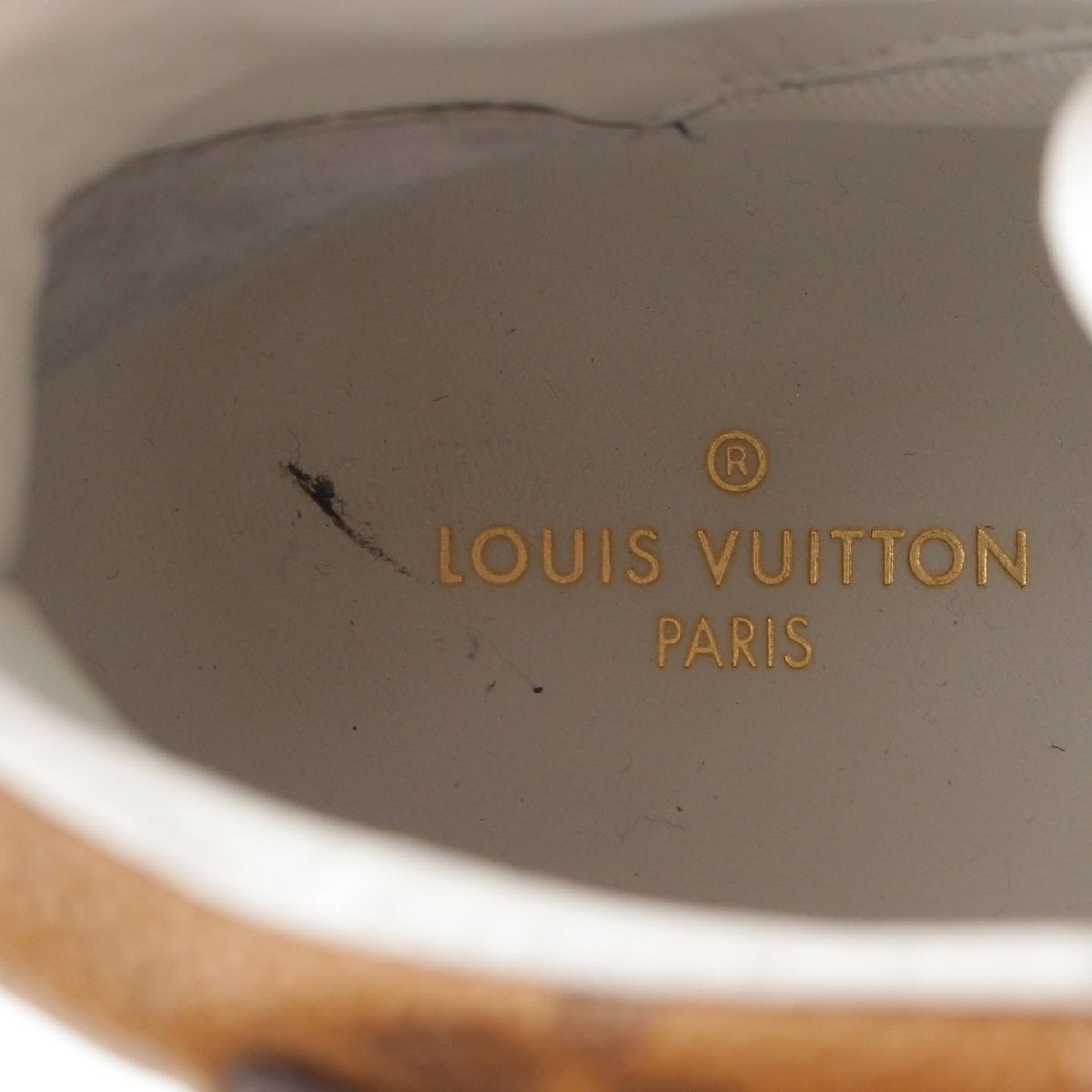 【ルイヴィトン】Louis Vuitton　モノグラム ブーンボックス ハイカット スニーカー ホワイト×ブラウン 39 【中古】【正規品保証】201669_画像7