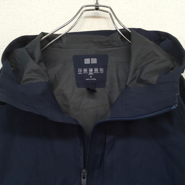 ヤM1547　Ｍ　ネイビー UNIQLO シェルジャケット ウインドブレーカー_画像2