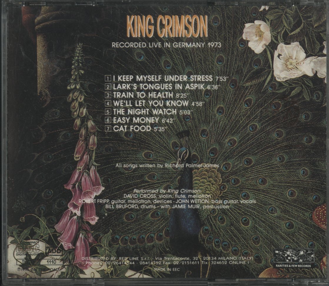 CD/ KING CRIMSON / LIVE IN GERMANY '73 / キング・クリムゾン / 輸入盤 TKCD1110 40219の画像2