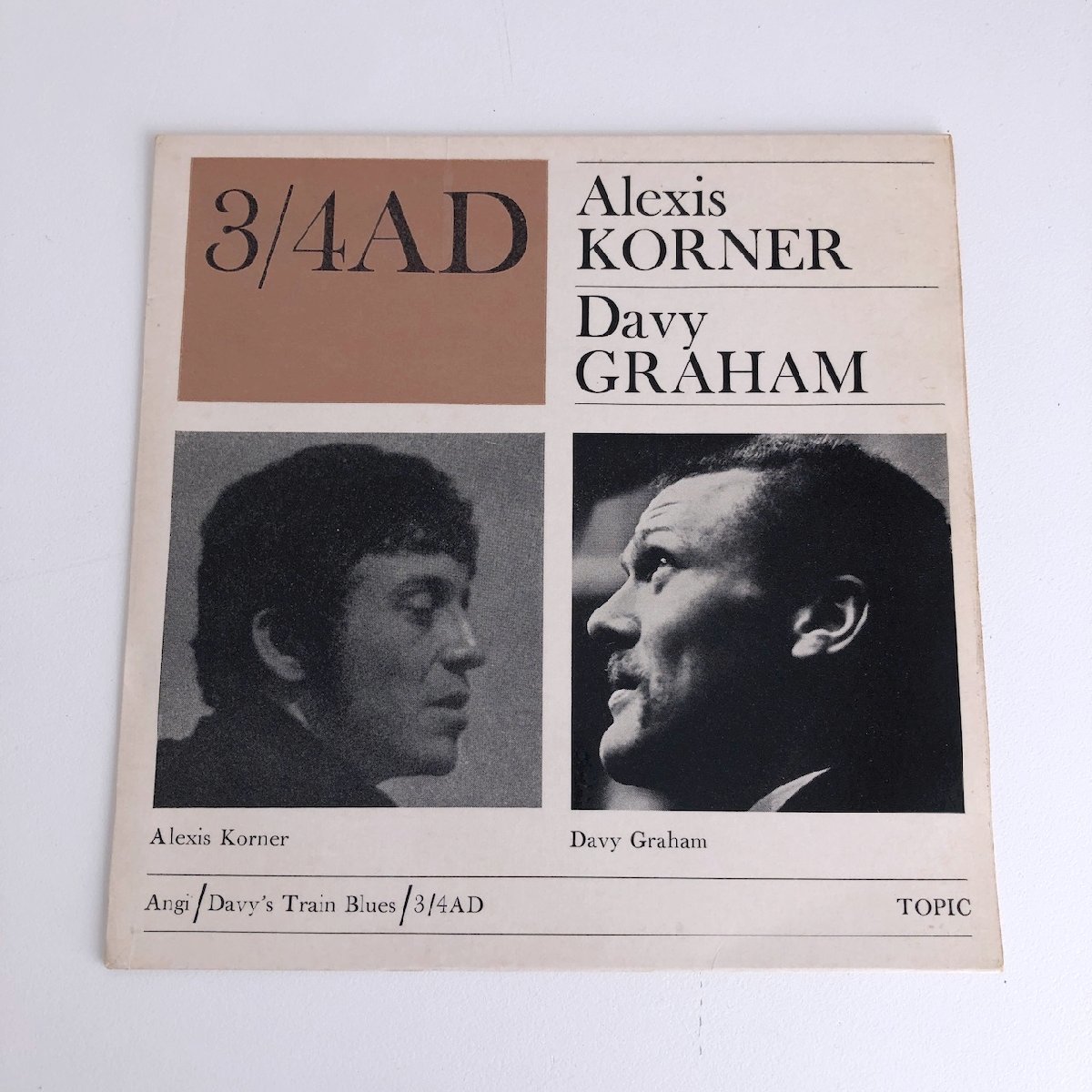 LP/ ALEXIS KORNER DAVY GRAHAM / 3/4 A.D. / UK盤 青ラベル ANGIE収録 TOPIC TOP70 40131-1570_画像1