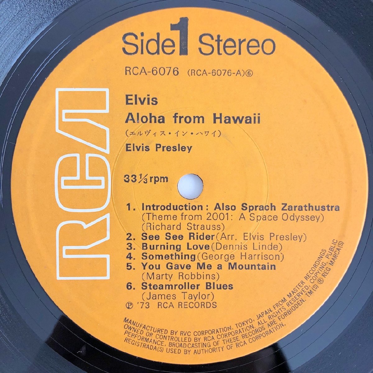 LP/ ELVIS PRESLEY / ALOHA FROM HAWAII VIA SATELLITE / 国内盤 2枚組 帯・ライナー RCA RCA-6076/77 40204_画像6