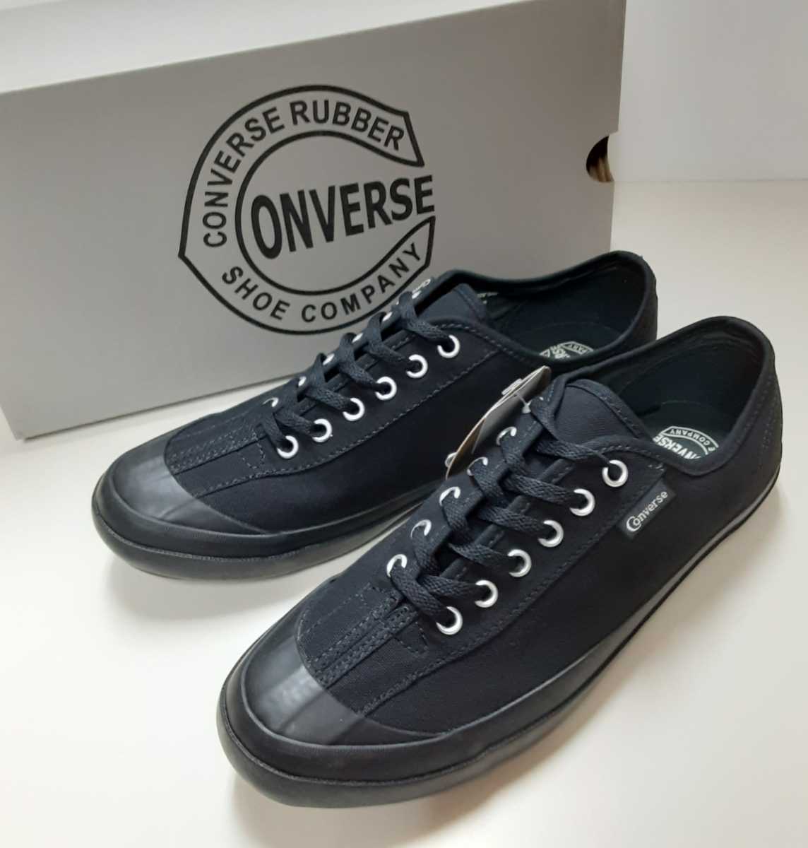  most price! regular price 6380 jpy! new goods!20 period repeated construction! Converse BIG C TS GS OX high class canvas military sneakers!. work! Triple black! black 27cm