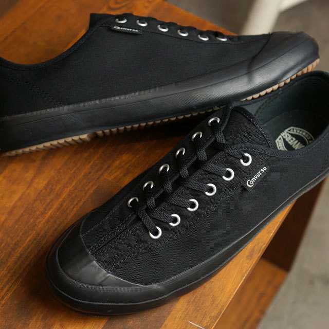  most price! regular price 6380 jpy! new goods!20 period repeated construction! Converse BIG C TS GS OX high class canvas military sneakers!. work! Triple black! black 27cm