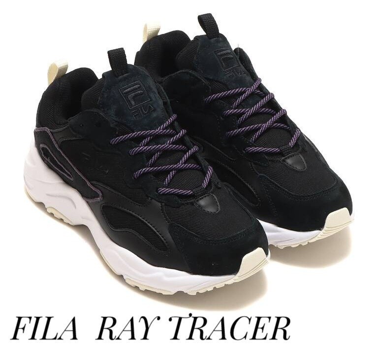 最値!新品!定10890円!90's復刻!ダッドデザイン!フィラ【FILA】レイトレイサー グリーンフィリア高級厚底 スニーカー!ブラック!黒白 27.5cm _画像1