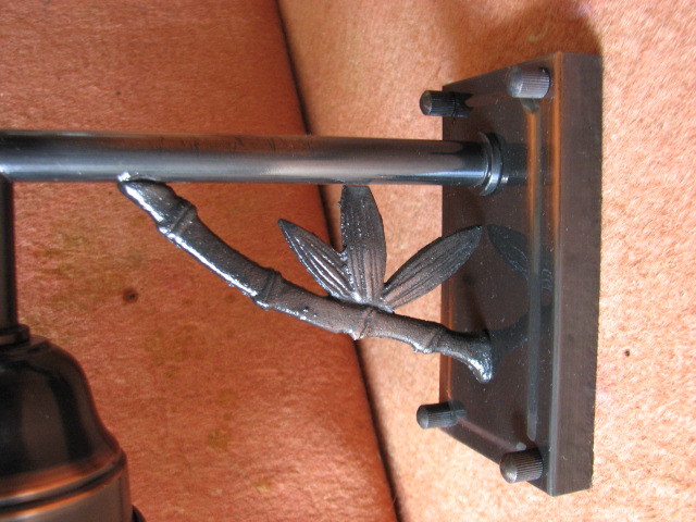 カッパヤ　銅製「衣桁ブラケット」ISGK/０５年製。壁面より15ｃｍ。・白熱灯照明器具。昭和レトロ・かわいい玄関用。_画像3