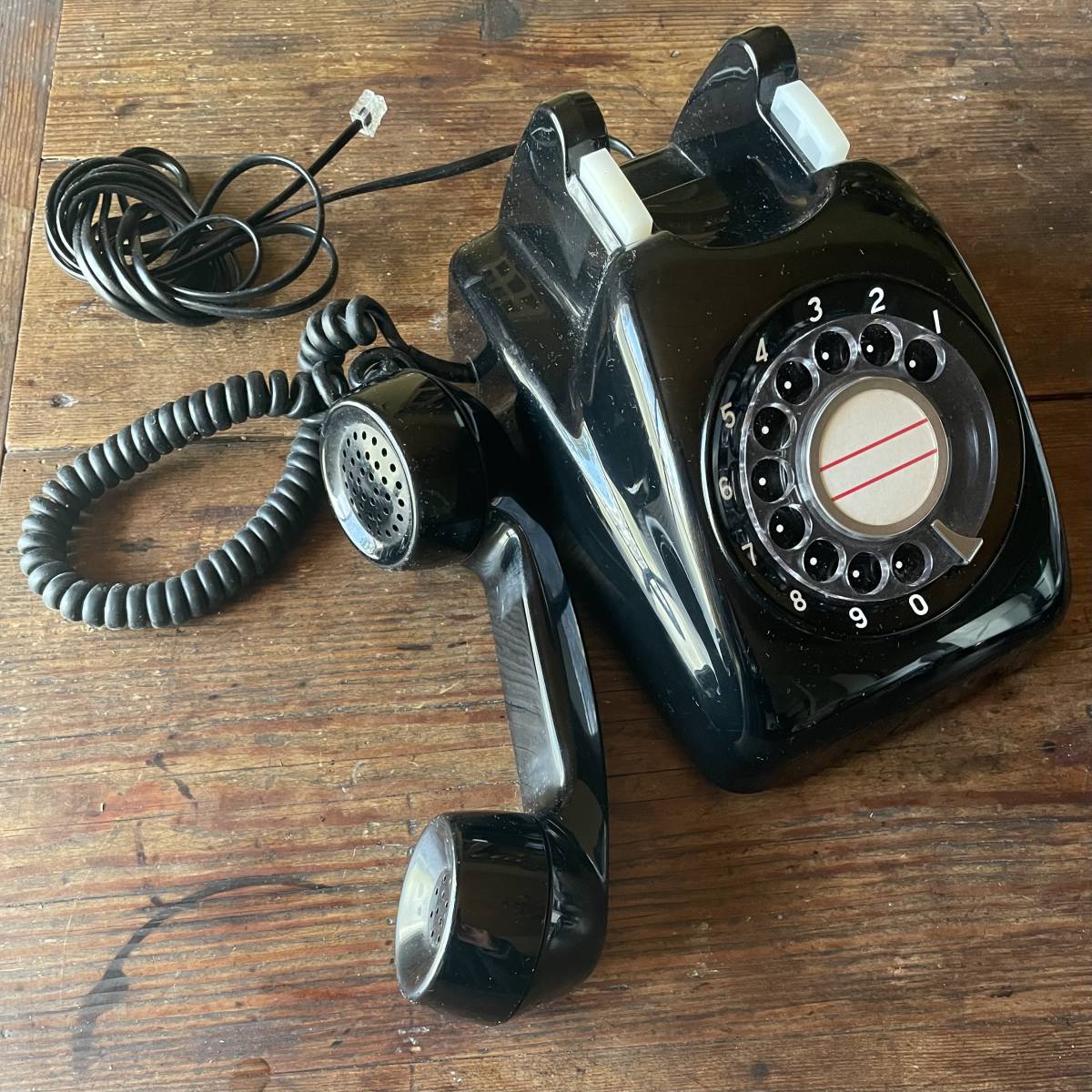  rare 610-A2 dial type telephone machine black telephone Japan electro- confidence telephone beautiful goods retro 