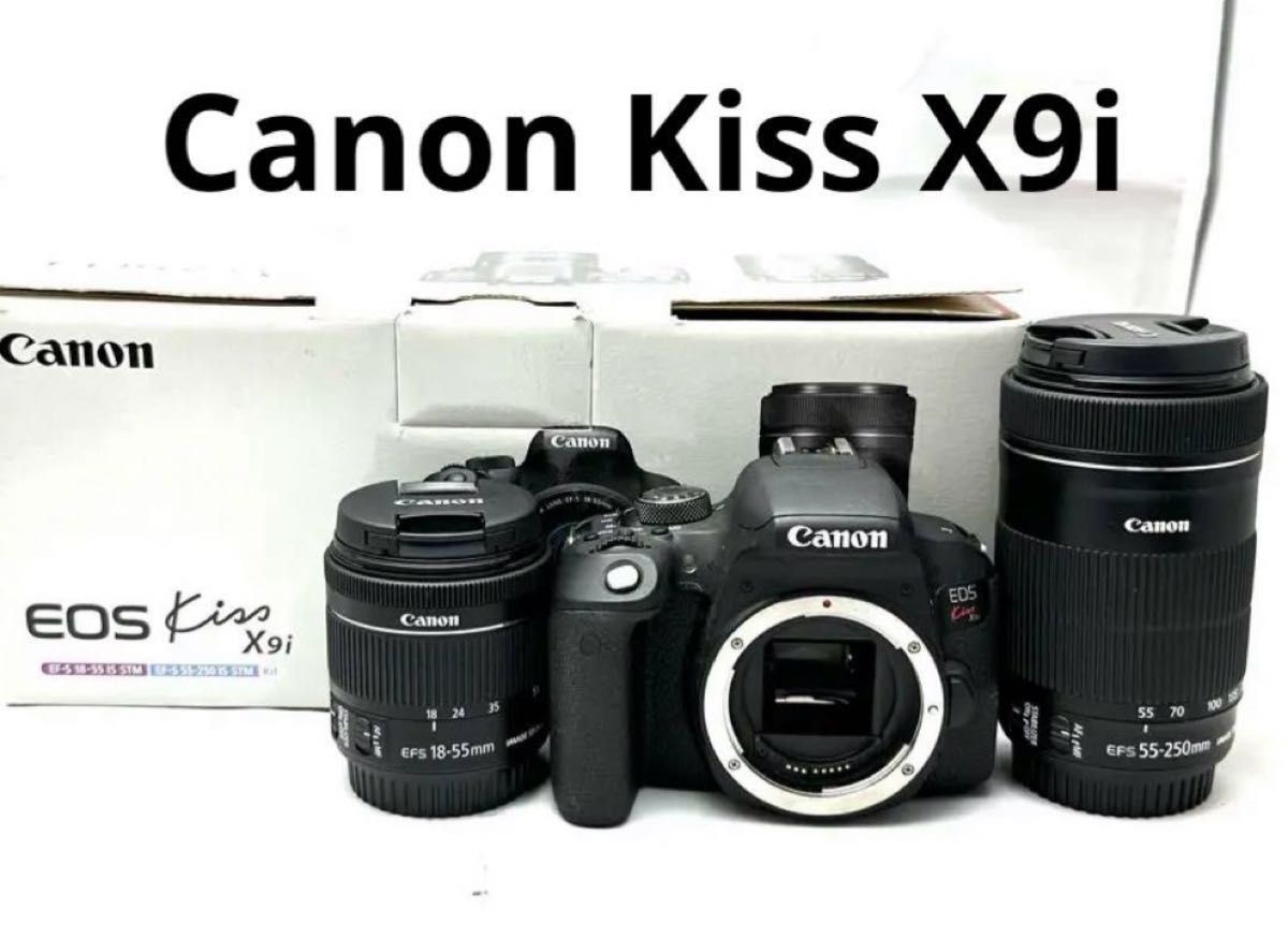 ショット数6000のみ！極美品！！Canon X9iダブルズームレンズキット♪安心フルセット♪スマホに撮った写真を送れます♪