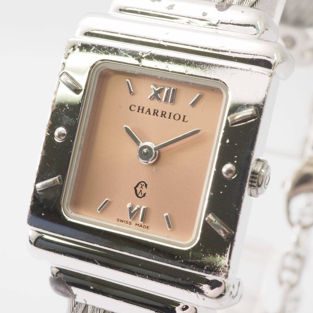 銀無垢 フィリップ シャリオール サントロペ 6007909 PHILIPPE CHARRIOL SV925 クォーツ ピンク系 レディース 女性 腕時計[99.15074-BO6_画像1